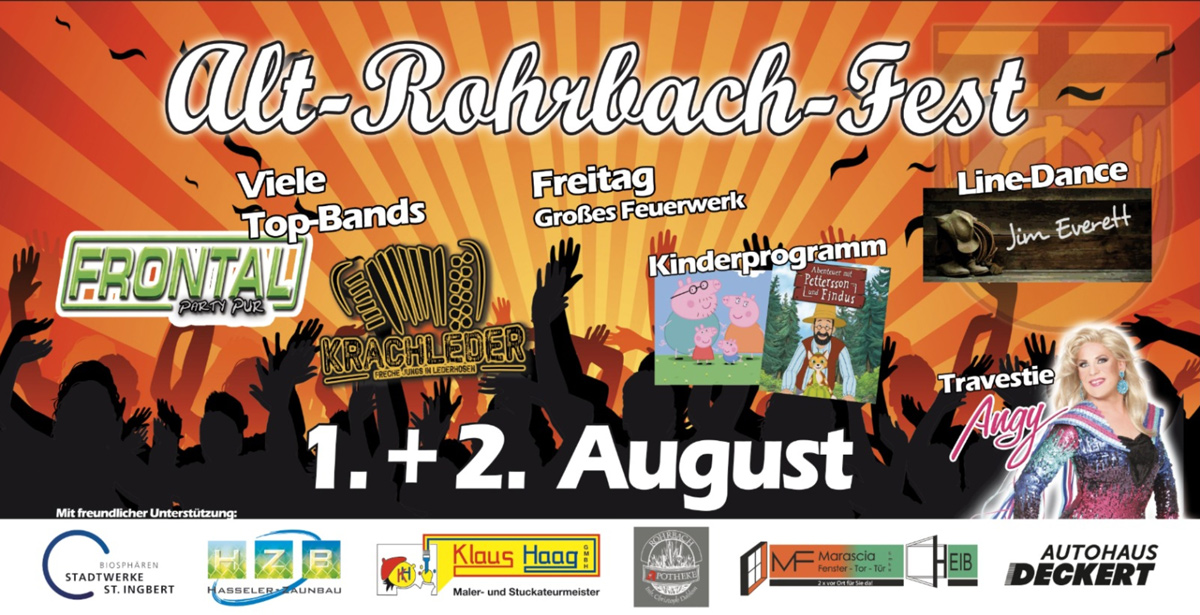 Alt-Rohrbach-Fest 2025: Dorffest in Rohrbach (Saar) im Saarland