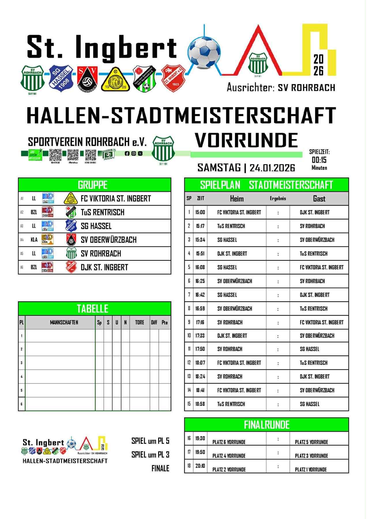 Plakat Hallen-Stadtmeisterschaft St. Ingbert 2026
