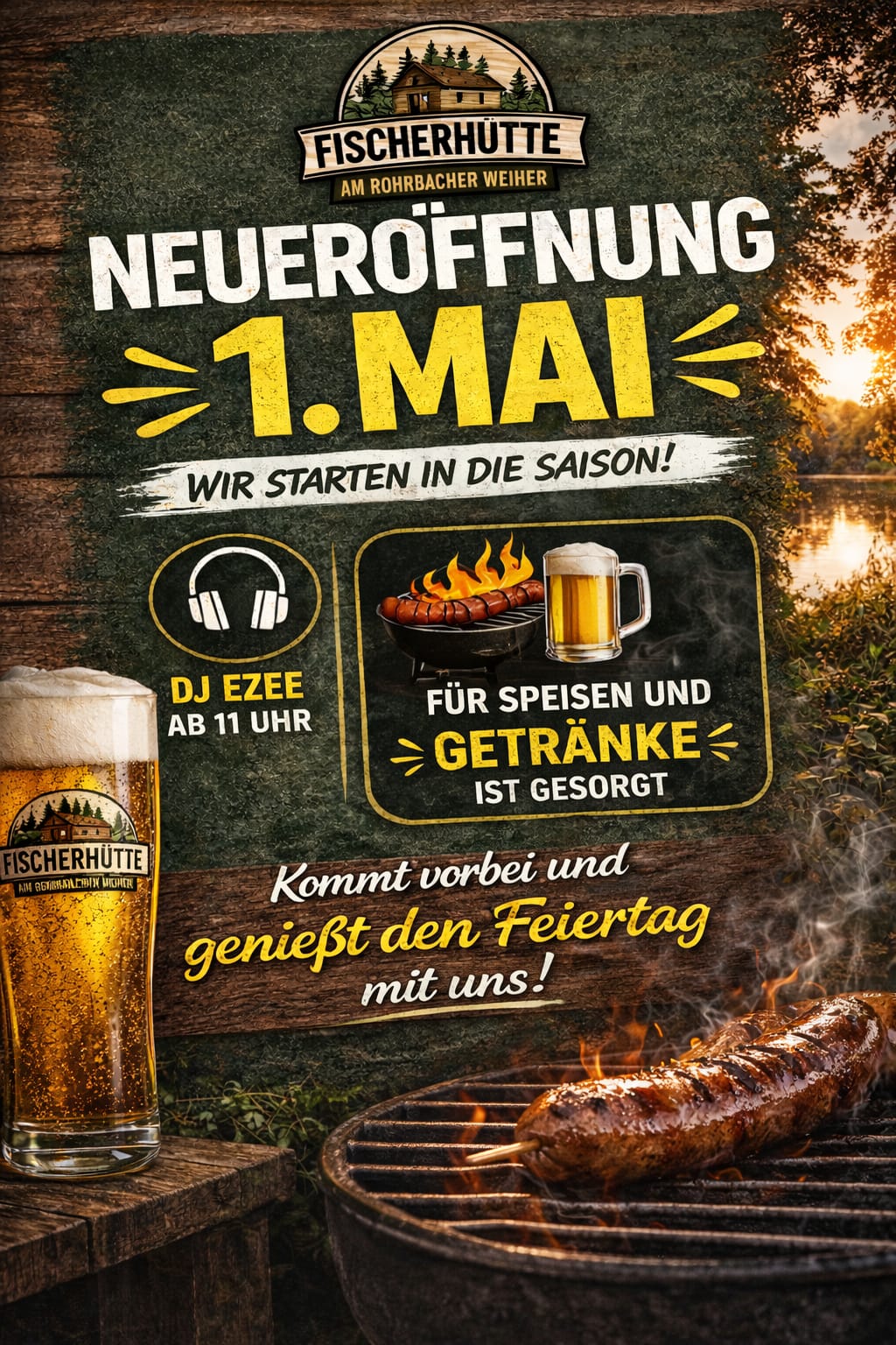 Neueröffnung der Fischerhütte am Glashütter Weiher in Rohrbach (Saar)