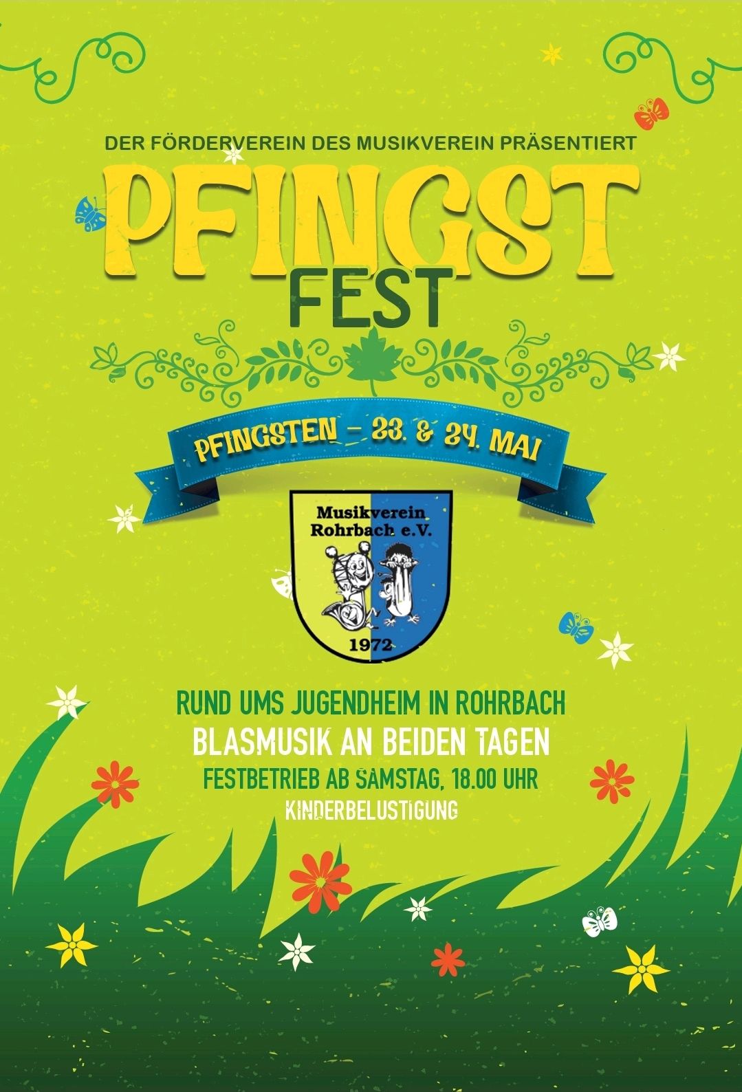 Plakat Pfingstfest Musikverein Rohrbach (Saar) 2026